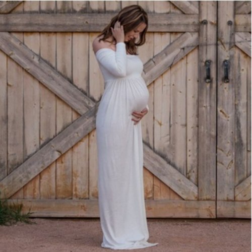 Pregnant Photography  Woman Clothes Winter Pregnancy  Photoshoot Gowns Dress