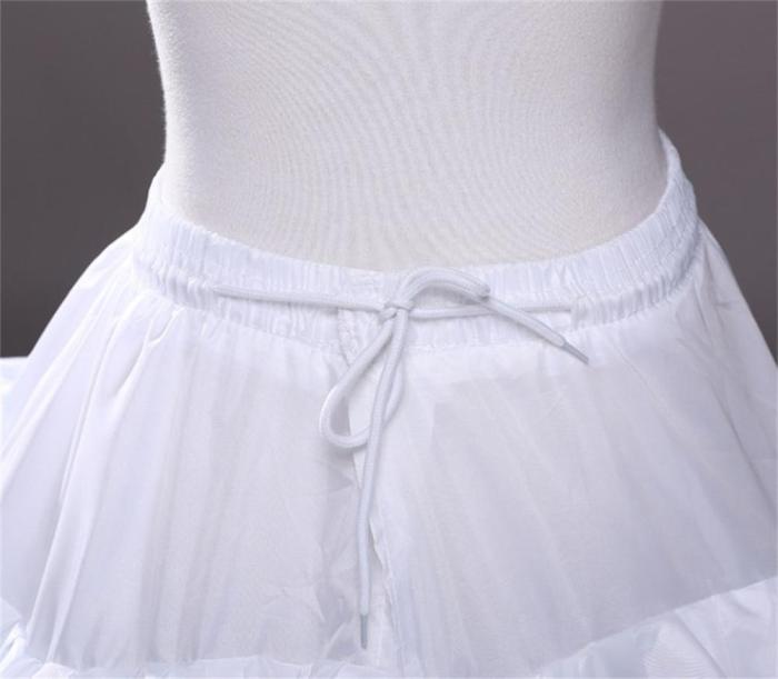 High Quality White 4 Hoops Petticoat Crinoline Slip Underskirt For Wedding Prom Bridal Gown
