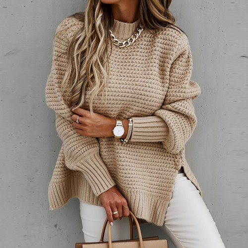 Women Pullover Sweater Ladies Long Sleeve Loose Knitwear Sweater