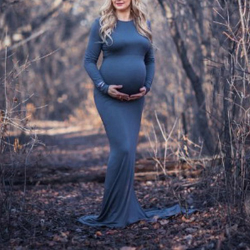 2022 Women Pregnant Photography Dress Ankle Long Maternity Dress For Photo Shoot