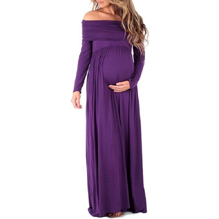 Maternity Dresses Breastfeeding Sexy Party Clothes Maxi Dress Evening Pregnancy Clothing Off shoulder Photo Shoot