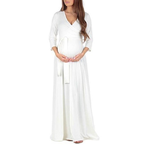 Maternity Dresses Women's Sexy V Neck Floral Female Nursing Clothing Breastfeeding Pregnancy Dress Casual For Pregnant Vestidos