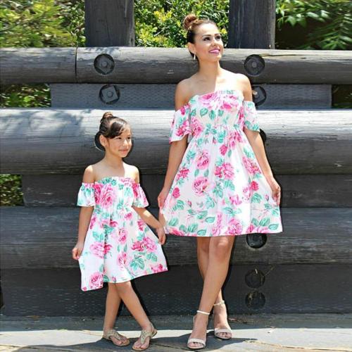 Matching Outfits Family Clothing Mom and Daughter Matching Dresses