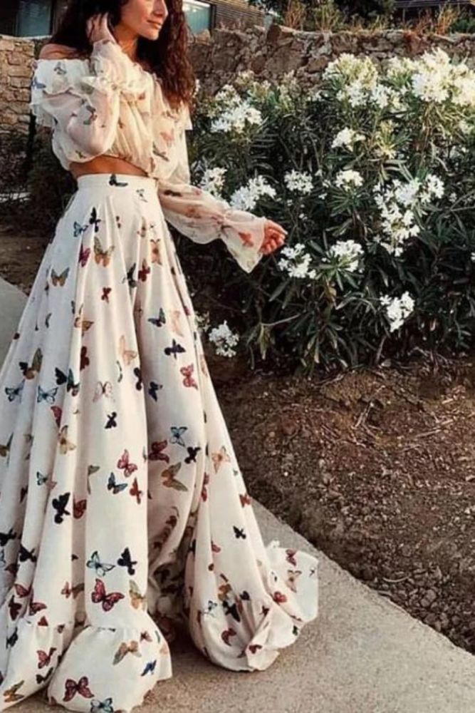 New Sexy Backless Floral Print  Wedding Guest Dresses
