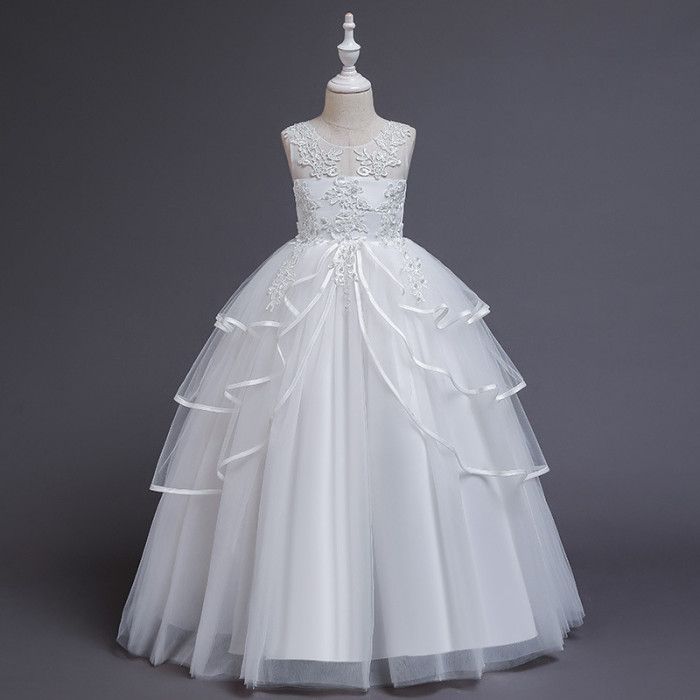 New Cute Concert Dress Birthday Dress Flower Girl Wedding  Girls Princess Dress