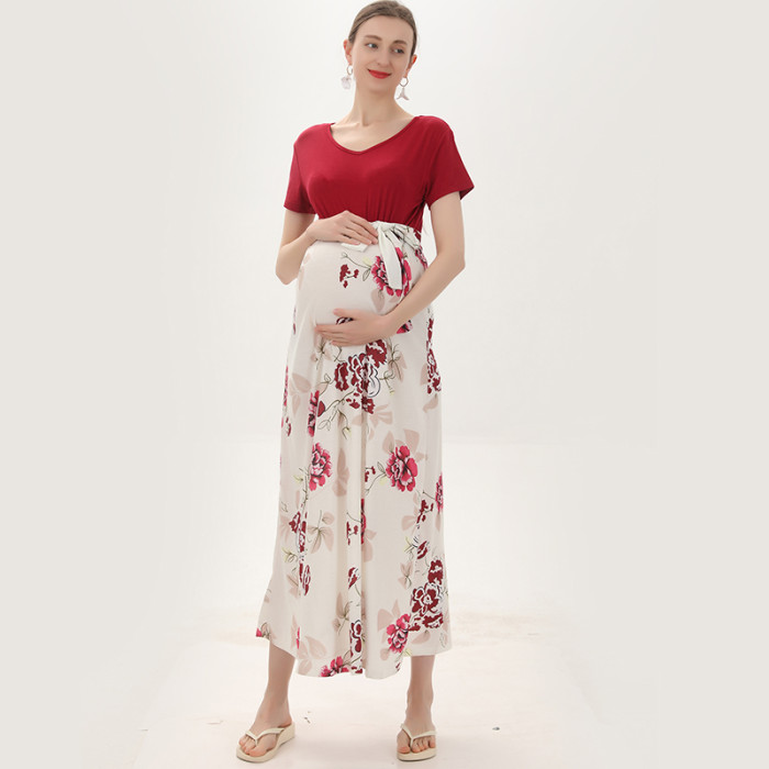 New Maternity  Fashion Short Sleeve  Basic Dresses