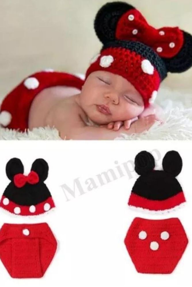 1 set Newborn Baby Crochet Knit Costume Photography Photo Prop