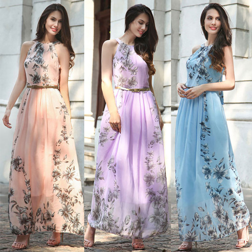 New Summer Halterneck Sleeveless Floral Lace  Wedding Guest Dressess