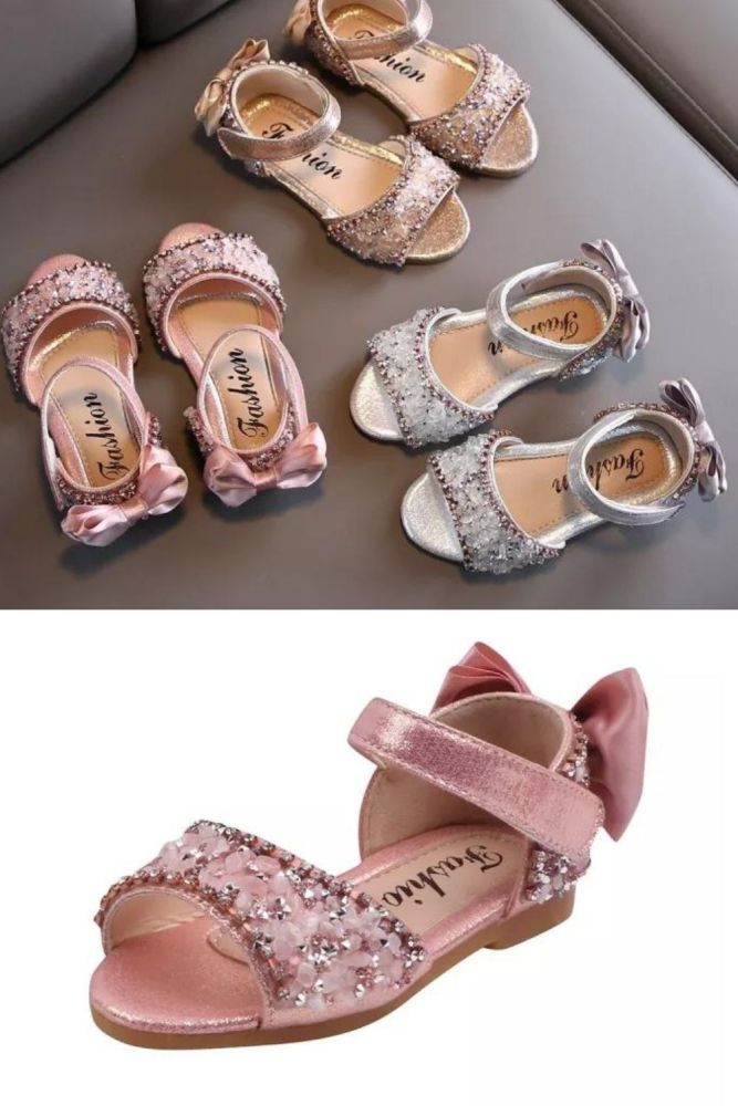 New 2020 Fashion Toddler Kids Baby Girl Shoes Princess Shoes Summer Crystal Solid Casual Shoes Sandals