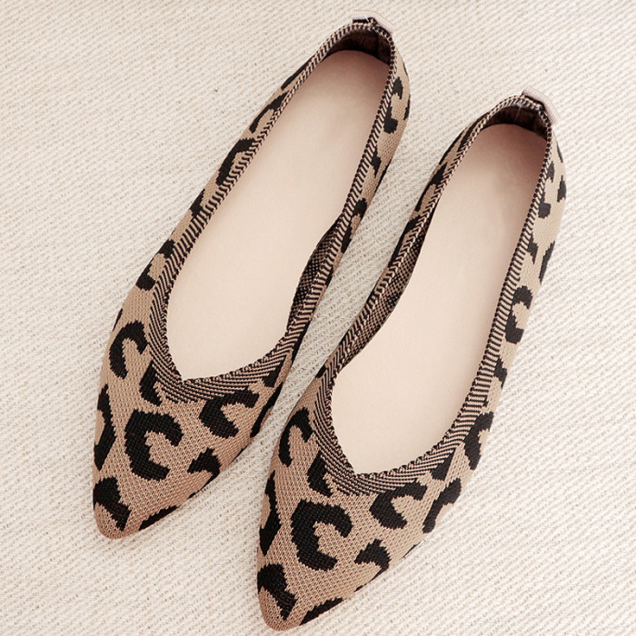 Fashion Breathable Leopard Flat shoes