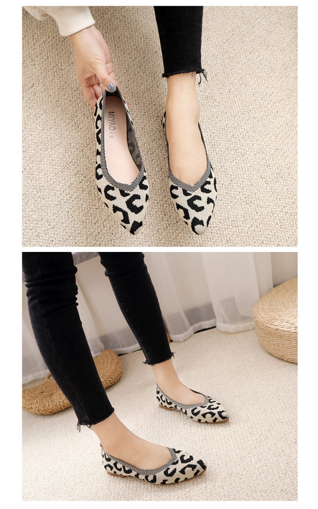 Fashion Breathable Leopard Flat shoes