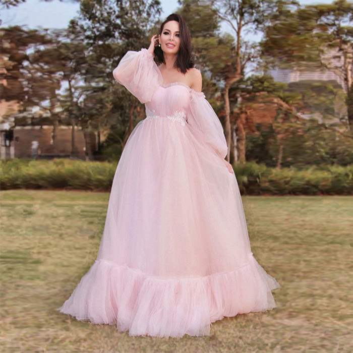 Maternity Sexy Tulle Pregnant Photoshoot Gowns