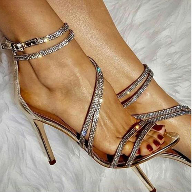 Ladies Sandals Shimmering Crystal Sandals