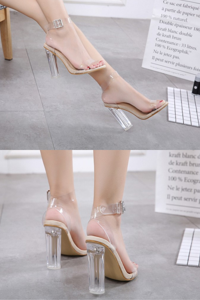 Sexy transparent high heels Sandals