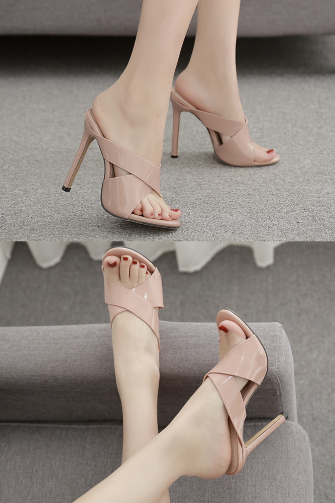 Fashion Concise Peep Toed Thin High Heel Sandals