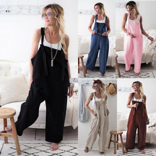 Maternity New Loose Solid Color Fashion Multicolor Jumpsuit