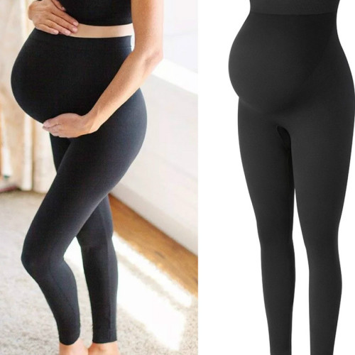 New Maternity Tight Belly Support Knit High Waist Pants