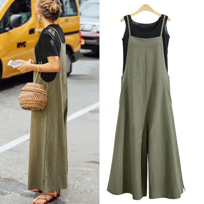 Maternity  New Wide High Waist Fashion Casual Wide Leg Jumpsuit