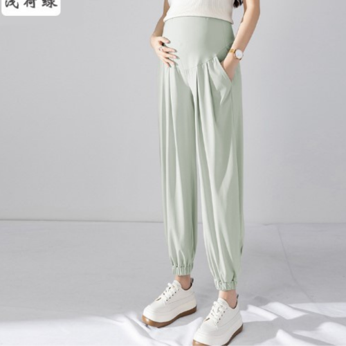 Lightweight Soft Maternity Pants Solid Color Legging Casual  Maternity Pants
