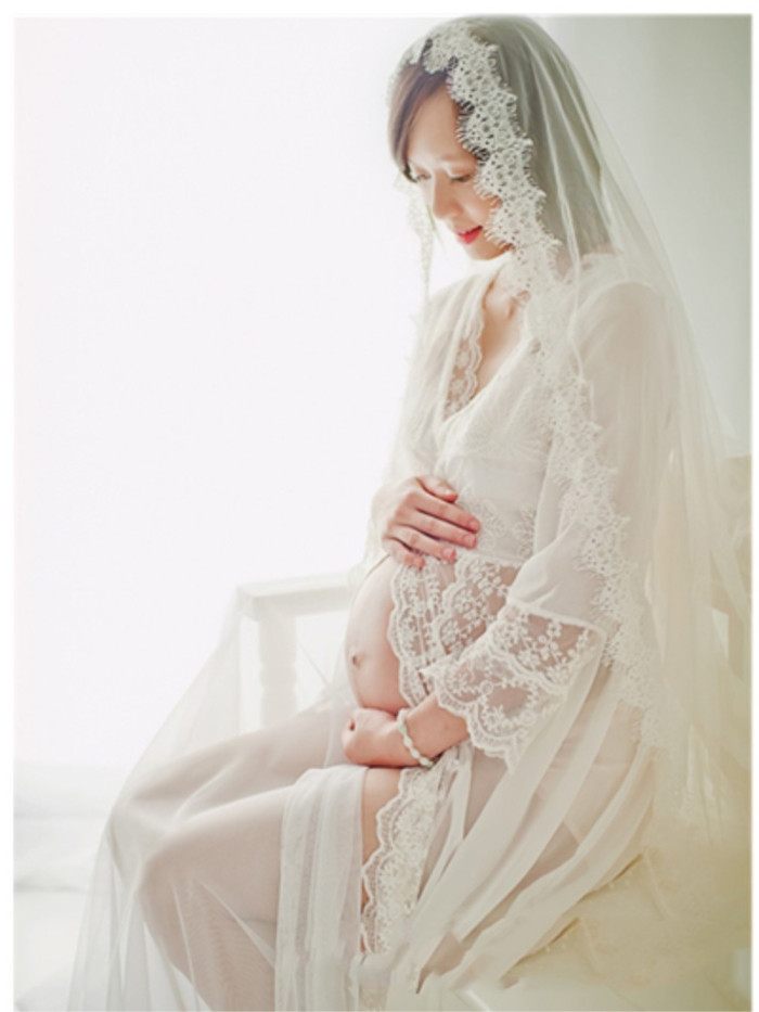 Maternity Lace Sexy  Photoshoot Gowns Dress
