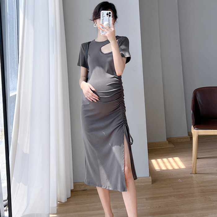 Women Style Off Shoulder Cotton Maternity Daily  Basic Dresses