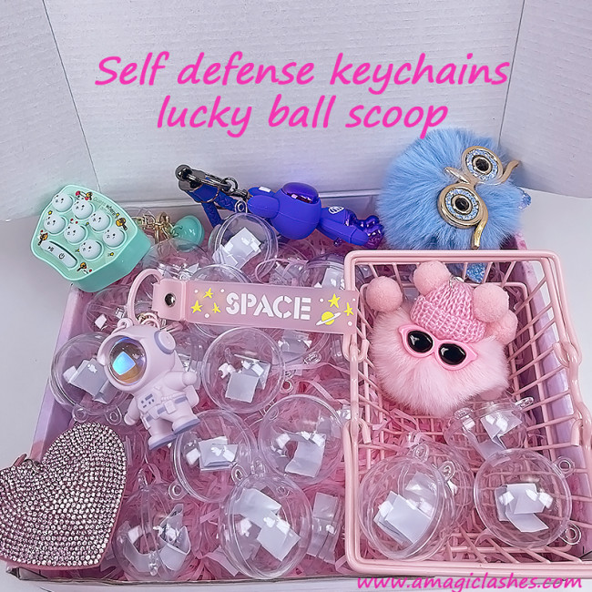 Self Defense Key Rings Lucky Ball Scoop