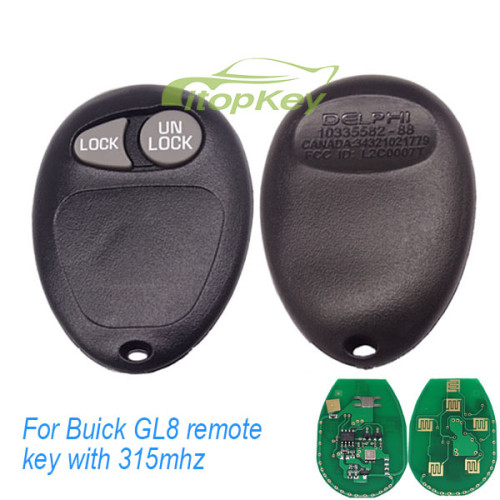 For Buick GL8 remote key with 315mhz