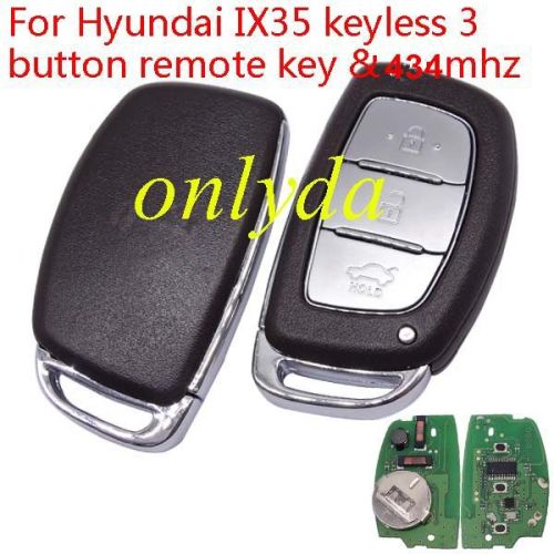 For IX35 keyless Smart 3 button remote key with PCF7945/7953 with 434mhz for IX35 2013 year