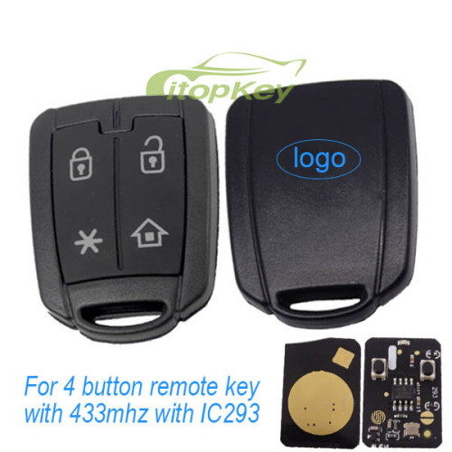 For 4 button remote key with 433mhz with IC293