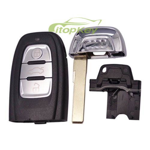 For Audi keyless 3 button remote key with 434mhz/868MHZ For Audi A6, A8, Q3,Q5,Q7, only your remote key is like this, all remote key can use