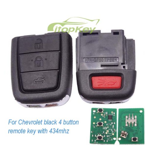 For Chevrolet 5 button remote key with 434mhz