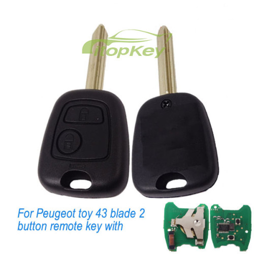 For Peugeot SX9 blade 2 button remote key PCF7961 46 chip