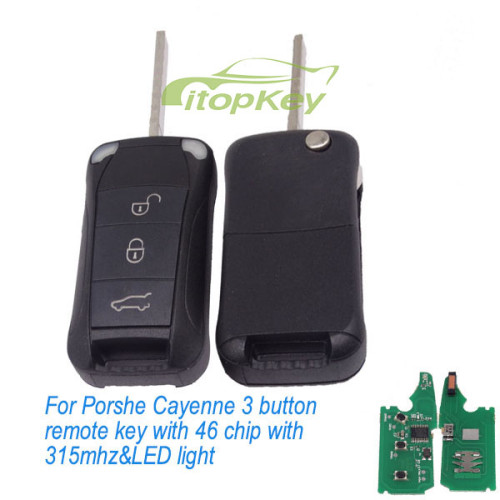 For Porsche Cayenne 3B remote key with 46 chip with 315mhz/434mhz