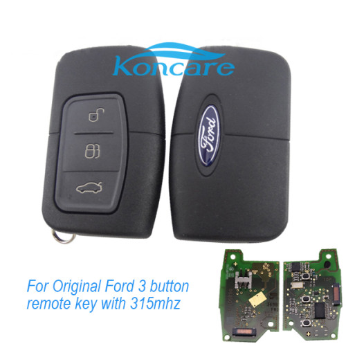 For Original Ford 3 button remote key with 315mhz 5L17 01 3M5T-15K601-EA