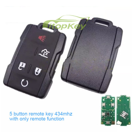5 Button remote key with 434mhz black color