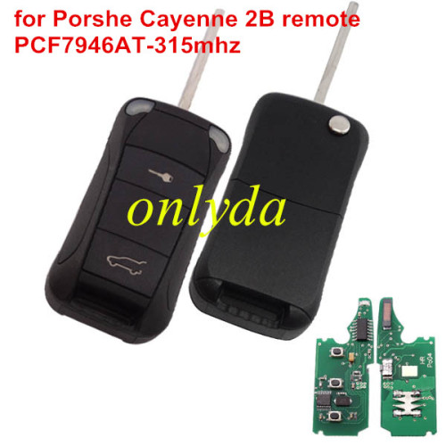 for Porshe Cayenne 2 button remote key with PCF7946AT(HITAG2)  with 315mhz &LED light