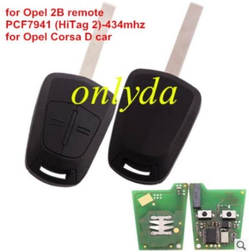 for Opel 2B remote PCF7941 (Hitag 2)-434mhz for Opel Corsa D car