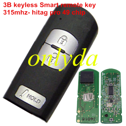 Original 3 button keyless Smart remote key with 315mhz with hitag pro 49 chip