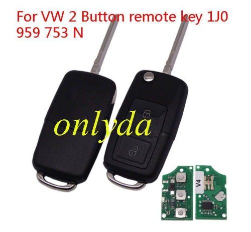 For VW 2 Button remote key 1J0 959 753 N