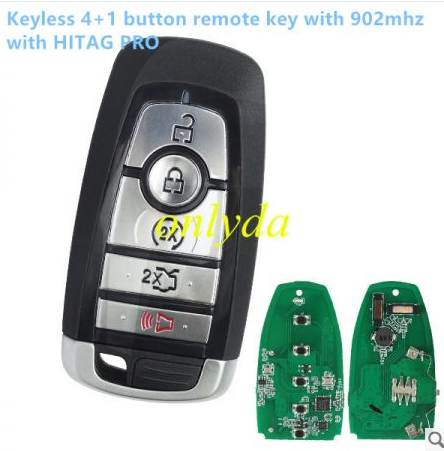 keyless 4+1 button remote key with 902mhz with HITAG PRO