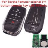 For Toyota Fortuner original 3+1 button remote key with 434mhz