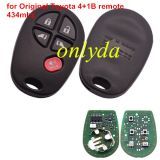 For Original Toyota (4+1)B remote key with 434mhz