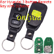 For hyundai 3 button Remote key with 315mhz SONATA Elantra Tucson