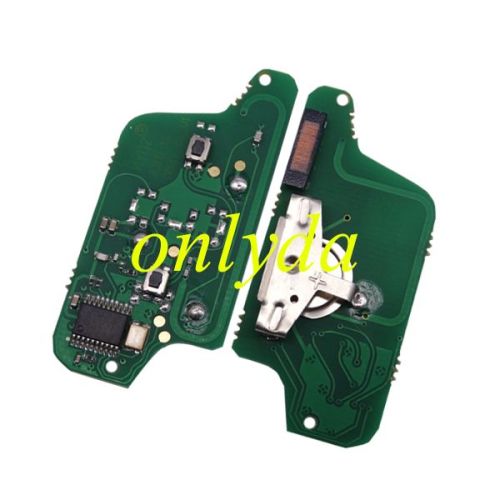 2B Flip Remote 433mhz (battery on PCB) ASK model PCF7941 46 chip with VA2/HU83 blade