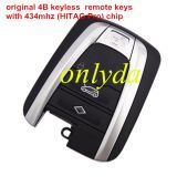 Original For BMW 4 button keyless remote keys with 434mhz (HITAG Pro)