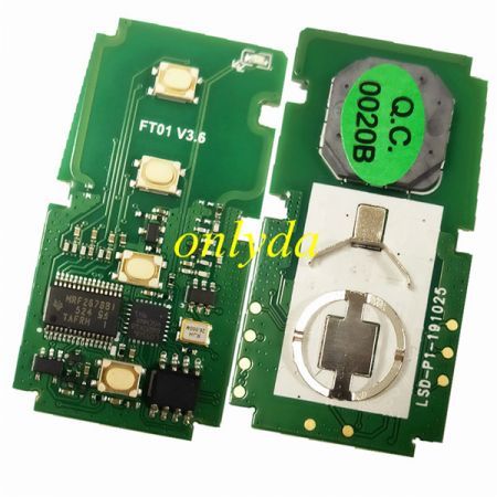 Smat Key Fob For toyota Camry Avalon Corolla   NLK-TOY-87-0020B 312Mhz / 313.8MHZ 0020B# HYQ14FBA  CHIP: P1=88 PN: 89904-06140 Work On: 2013- 2018 Toyota Avalon 2012- 2017 Toyota Camry 2012 - 2017 Toyota Camry Hybrid 2014- 2019 Toyota Corolla