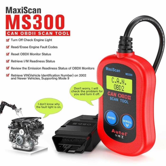 Autel MaxiScan MS300 OBD2 Car Accessories Diagnostic Vehicle Scan Scanner Automotive Scanner in Portuguese Brazil