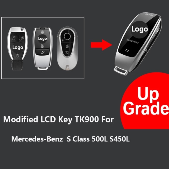 2021 TK900 Modified Universal Smart Keyless Remote Key for all with Push start system LCD Screen for Mercedes-Benz S Class 500L S450L