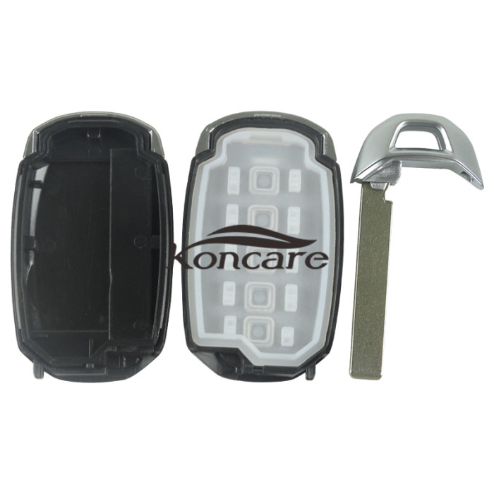 for Hyundai 5 button remote key blank with emmergency key blade