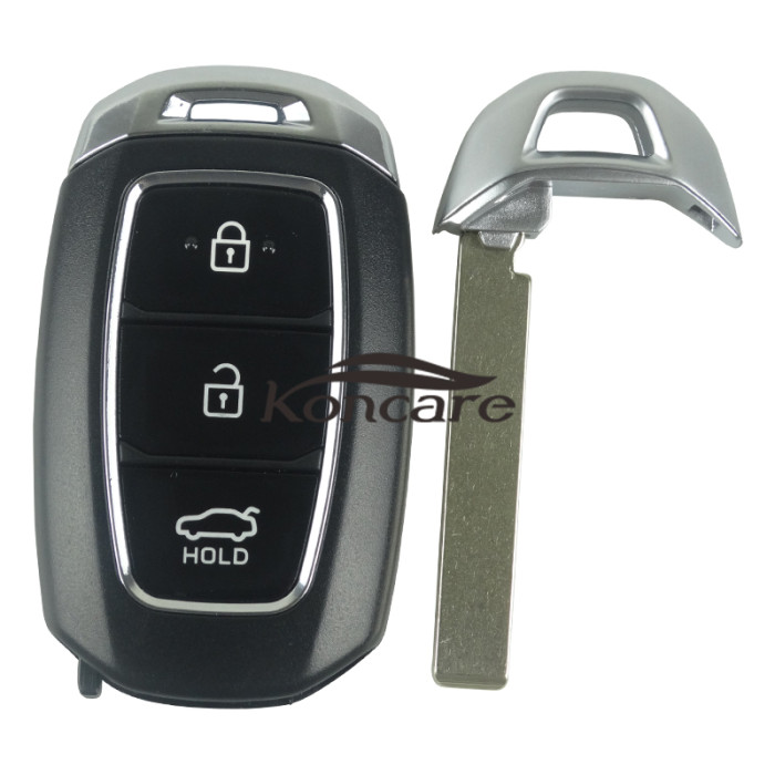 for Hyundai 3 button remote key blank with emmergency key blade
